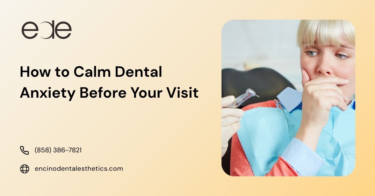 Patient experiencing dental anxiety before treatment.