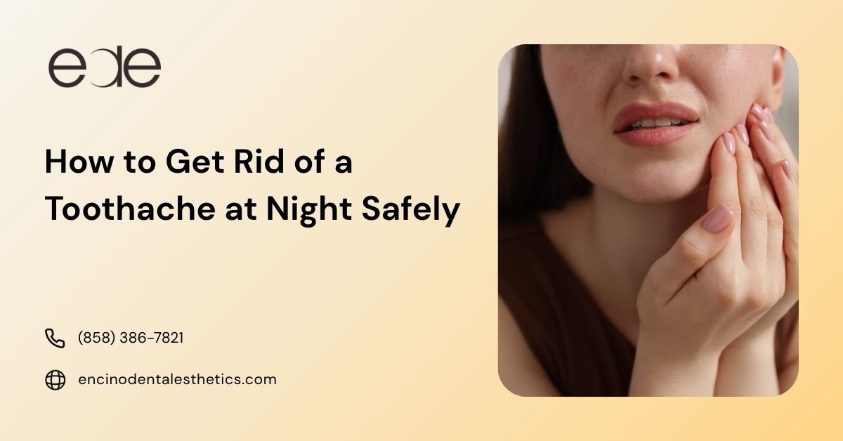 Woman holding her cheek while experiencing toothache pain.