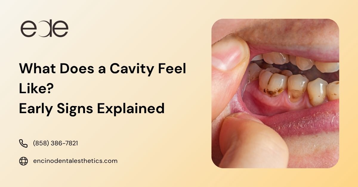 Close-up of a decayed tooth with visible cavity damage, illustrating the early signs and symptoms that may develop as tooth decay progresses